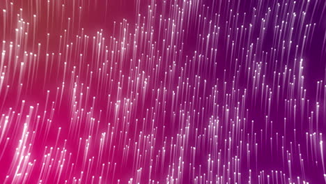 animación digital de senderos de luz brillante que se mueven en movimiento circular contra un fondo púrpura