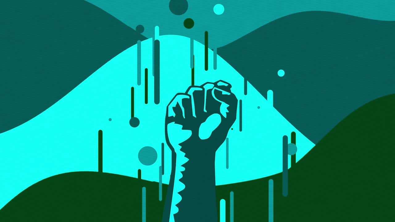 diseño gráfico de puño levantado