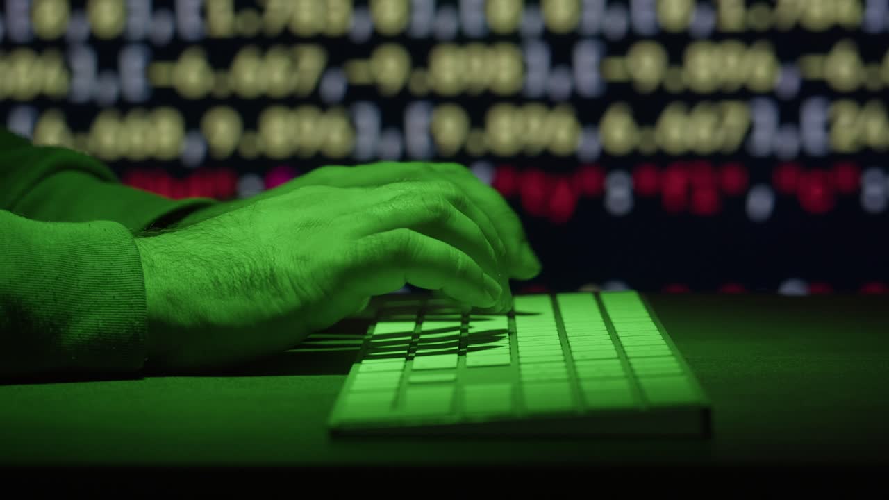 Person Coding at Night