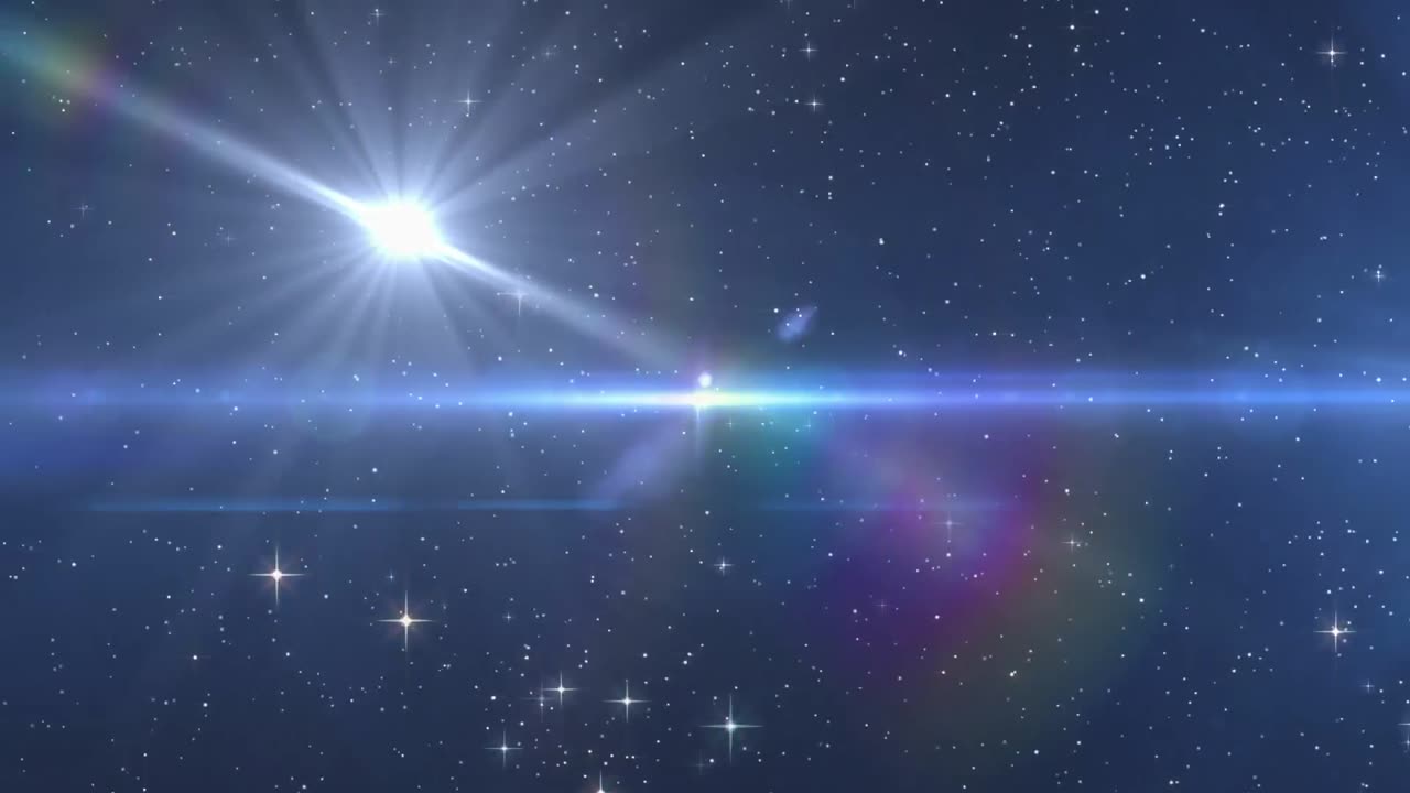 어두운 배경에서 움직이는 불빛으로 떠다니는 입자의 애니메이션