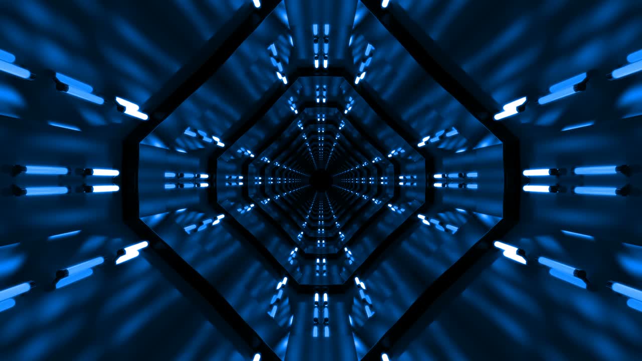 Blue Modern Looped Abstract Background Tunnel