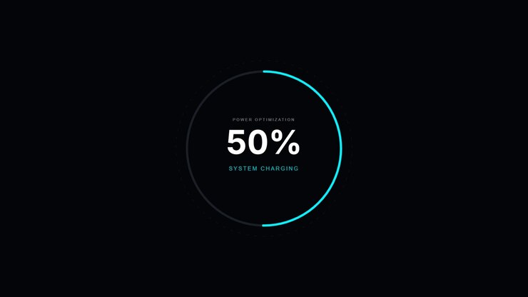 Digital Charging Progress Bar with Percentage Counter