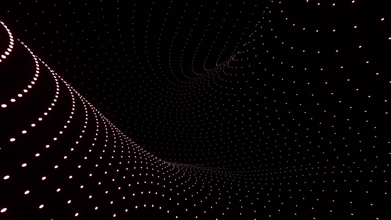 Abstract Background with Glowing Lights and a Tunnel-like Perspective