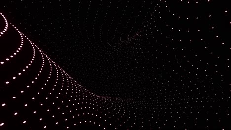 abstract background with glowing lights and a tunnel-like perspective