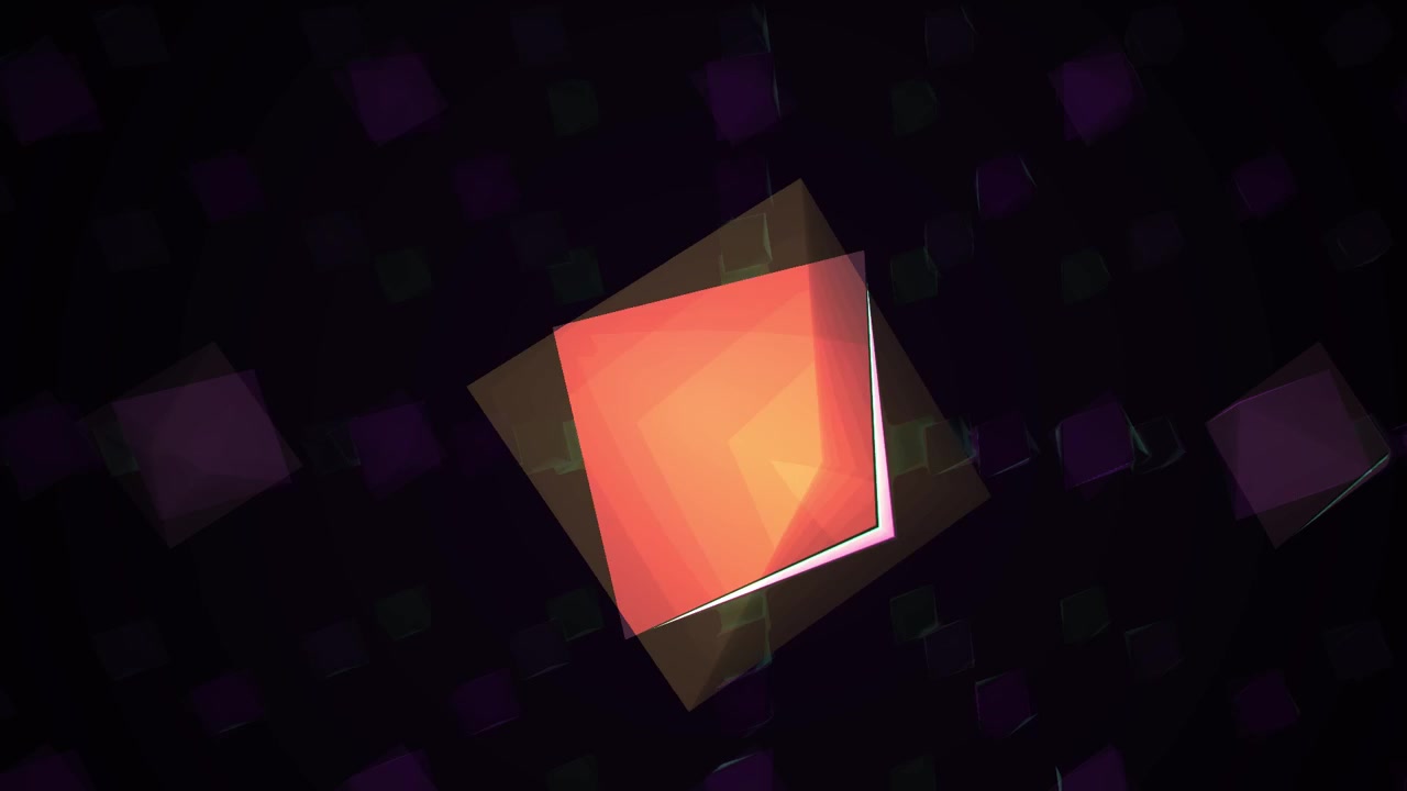 Dynamic Abstract Geometric Shapes Rotating and Changing Colors