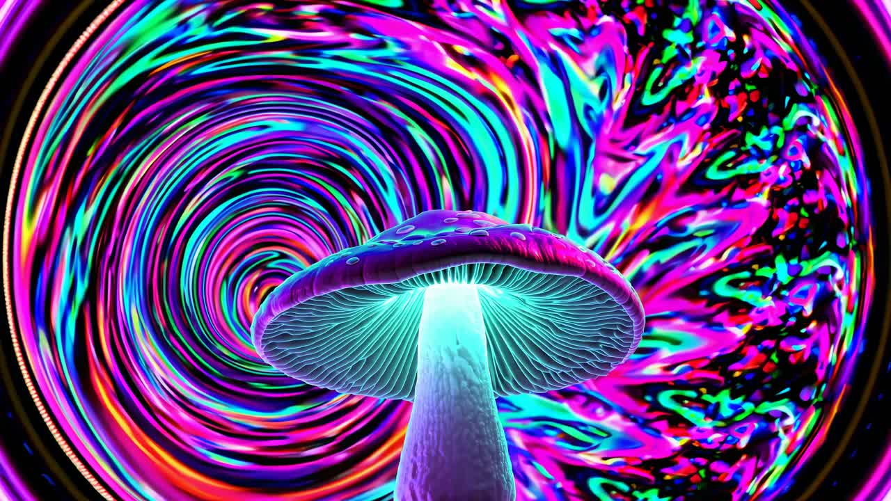 hongo psicodélico en un vórtice