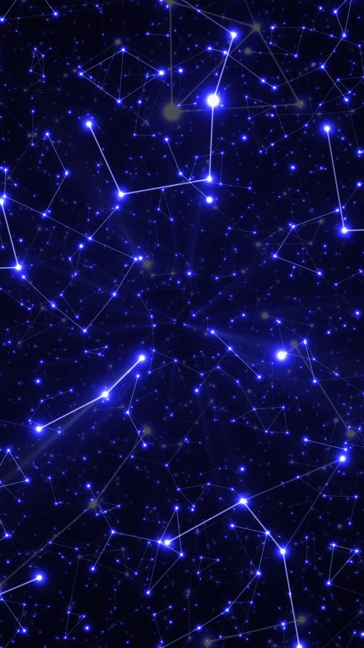 volando en el espacio exterior. video en bucle vertical