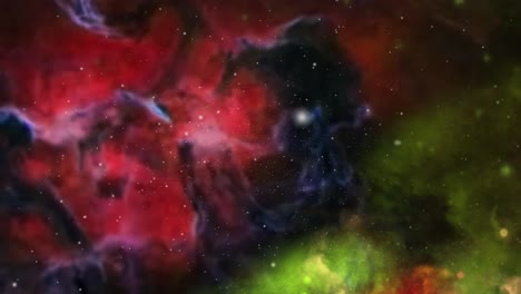 niebla y nubes nebulosas flotan en el universo, espacio profundo