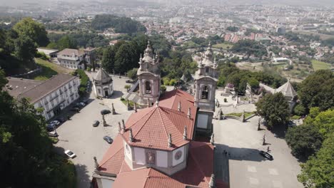 air view of the terrace and rooftop of sanctuary of bom jesus do monte