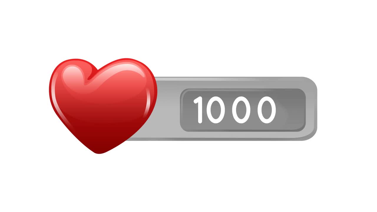 Emoji de coração com números 4K