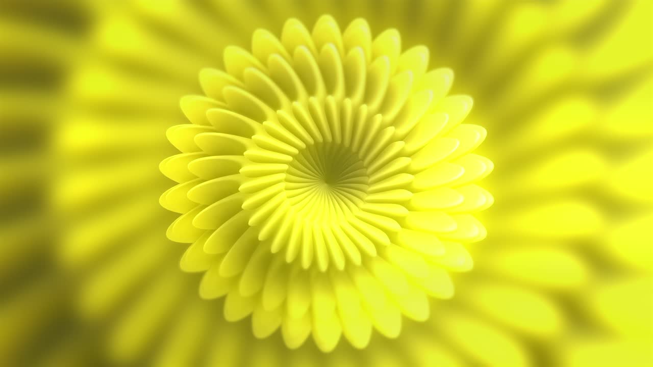 Fiore astratto a spirale giallo