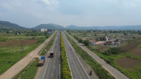 pune to nashik national highway 60 drone view in maharashtra