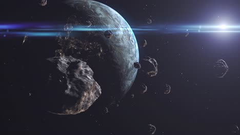 la tierra bajo amenaza de asteroides