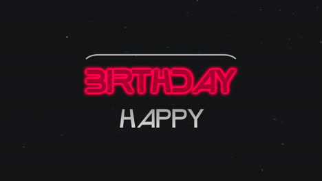 Vibrant-birthday-greetings-with-red-neon-light-on-black-card