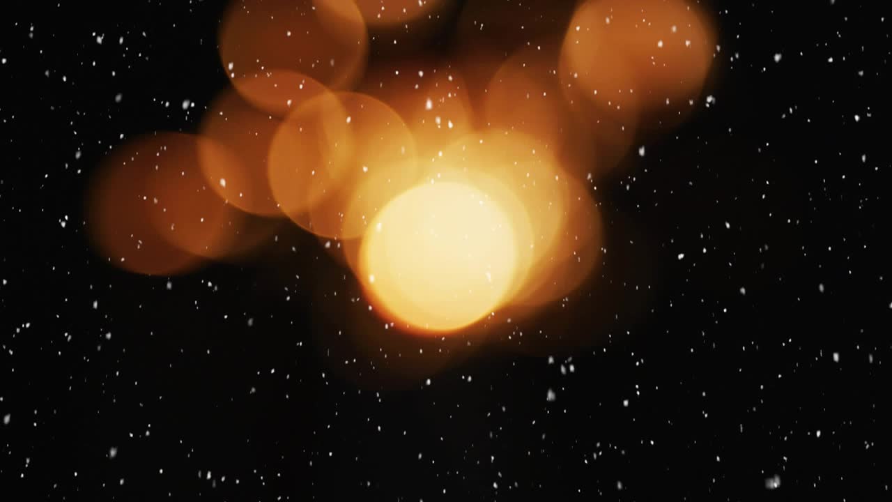 Golden circle appearing, starting discs fading rising converging scattering while specks descending