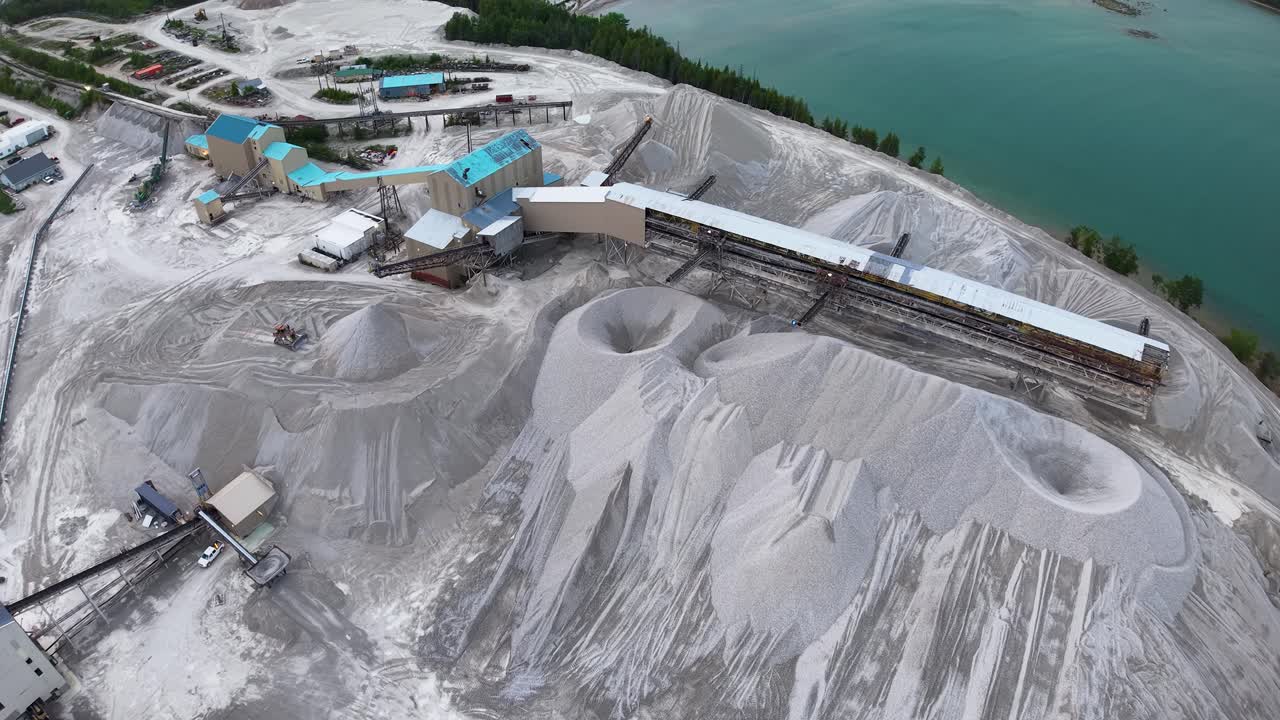 Aerial View of Port Dolomite, Cedarville Michigan