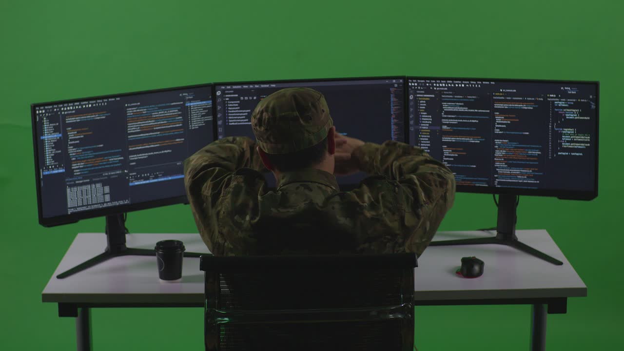 작업 중인 군사 프로그래머