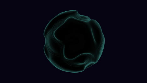 enigmatic black and blue sphere on mysterious background