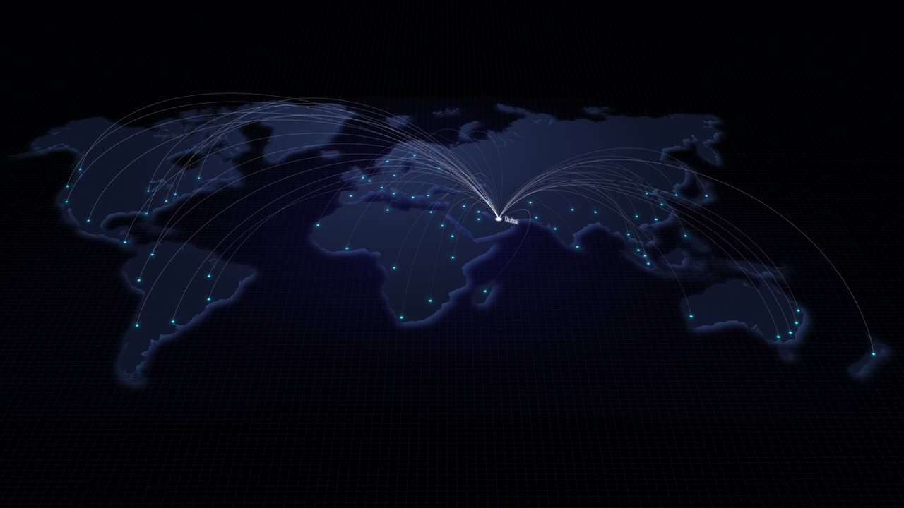 conexión global de las ciudades dubai