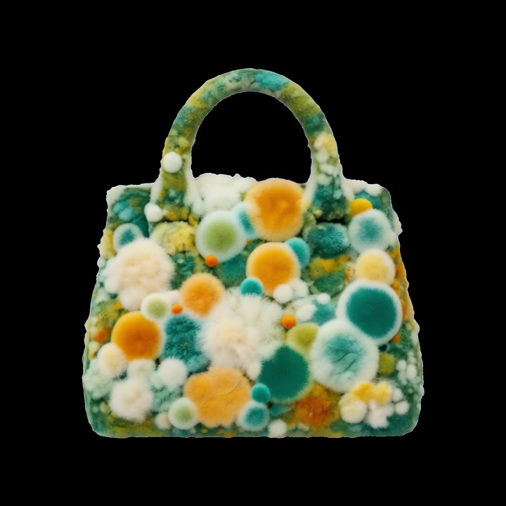 Time-lapse di muffa che cresce su una borsa