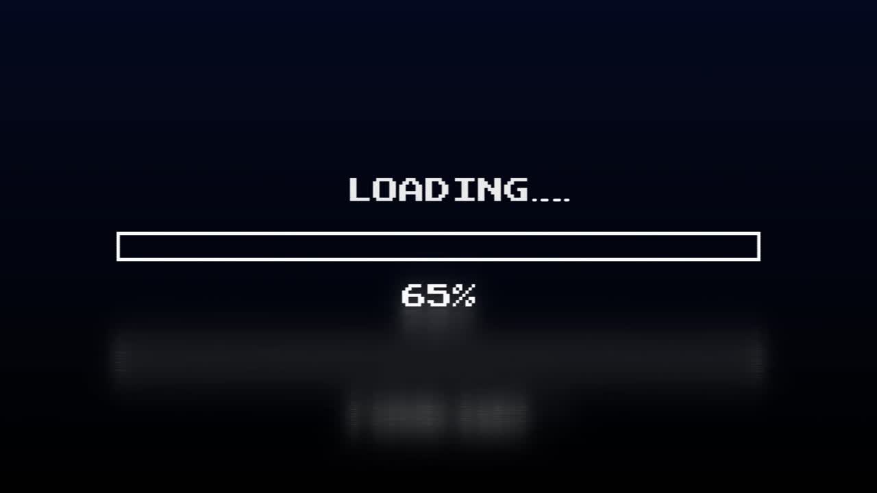 Digital Loading Progress Bar with Glitch Effect