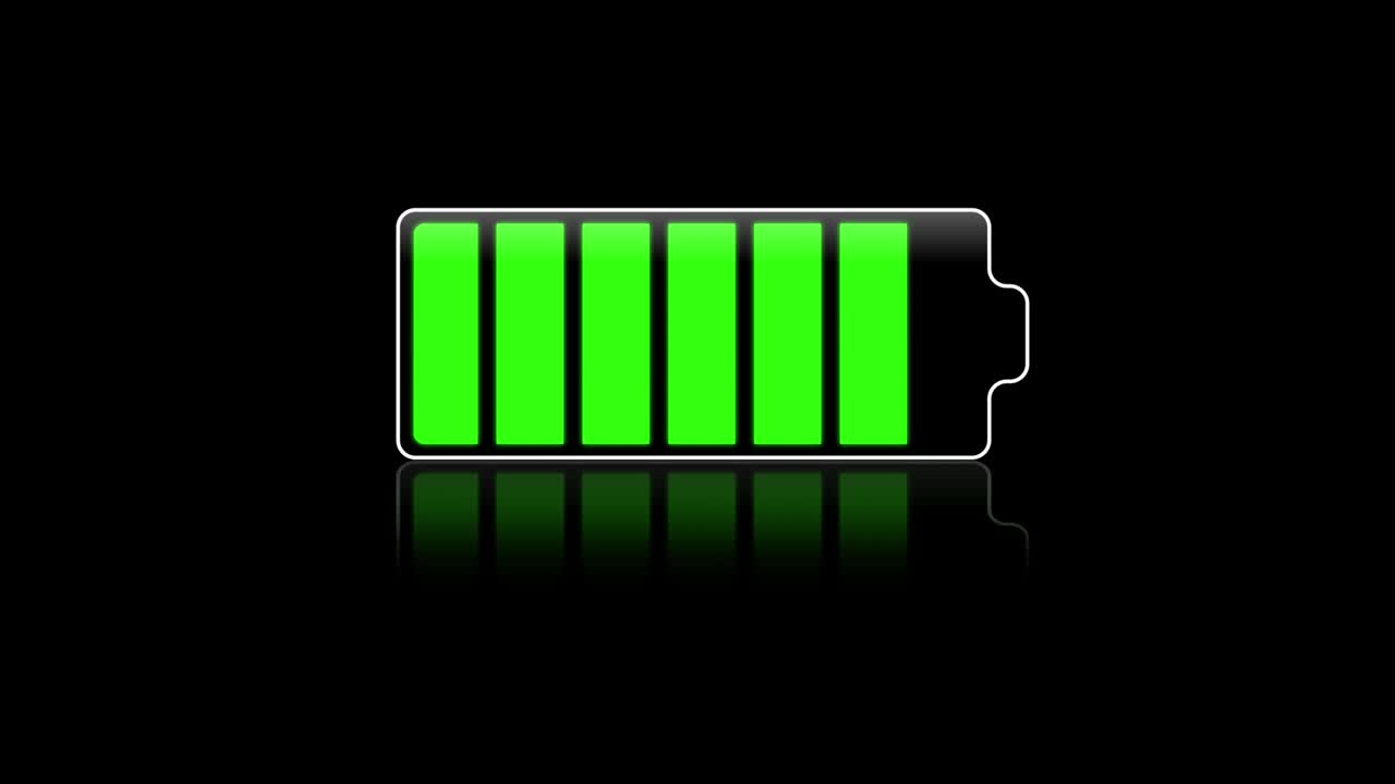 nivel del indicador de carga de la batería.