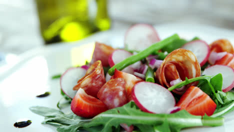 salad served on plate