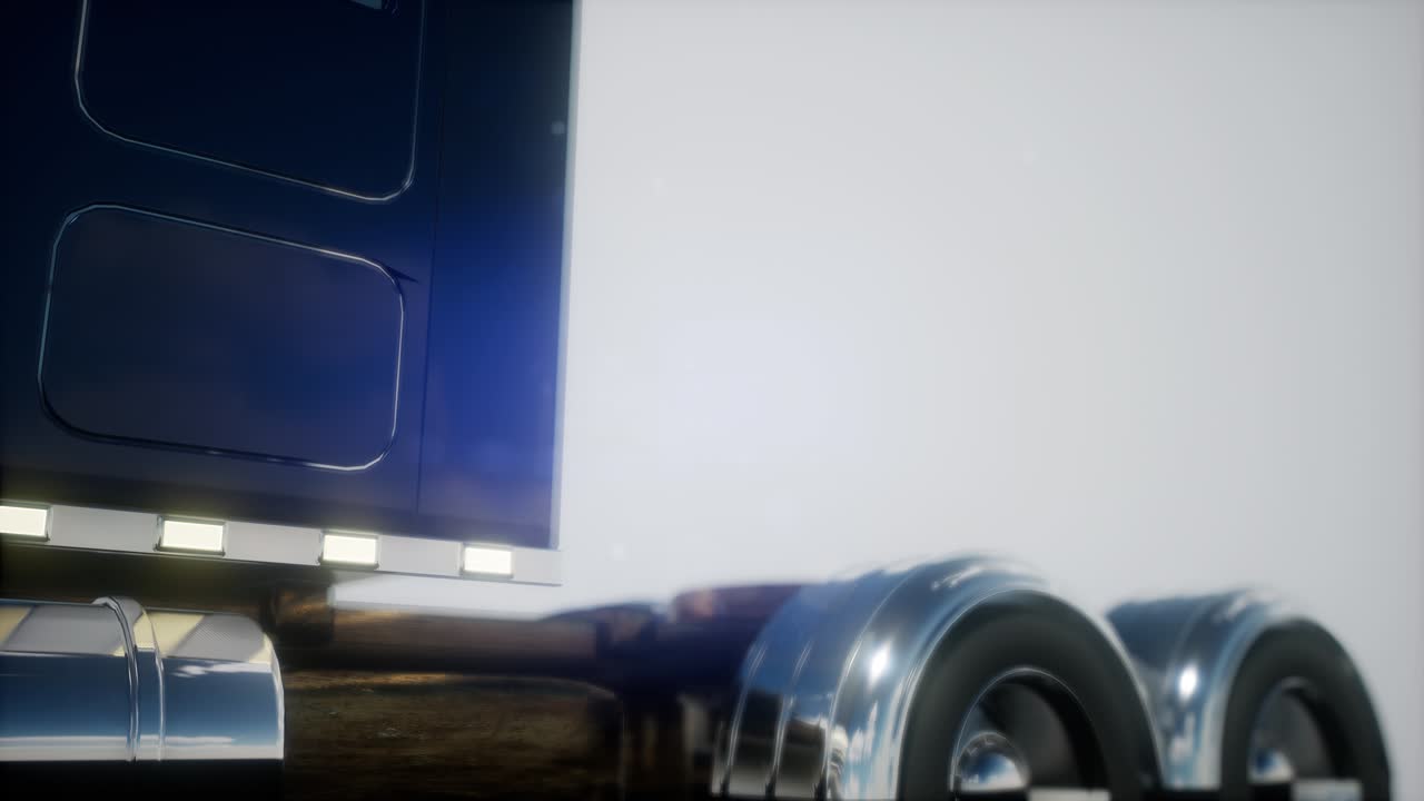 스튜디오에서 밝은 미국 트럭 트랙