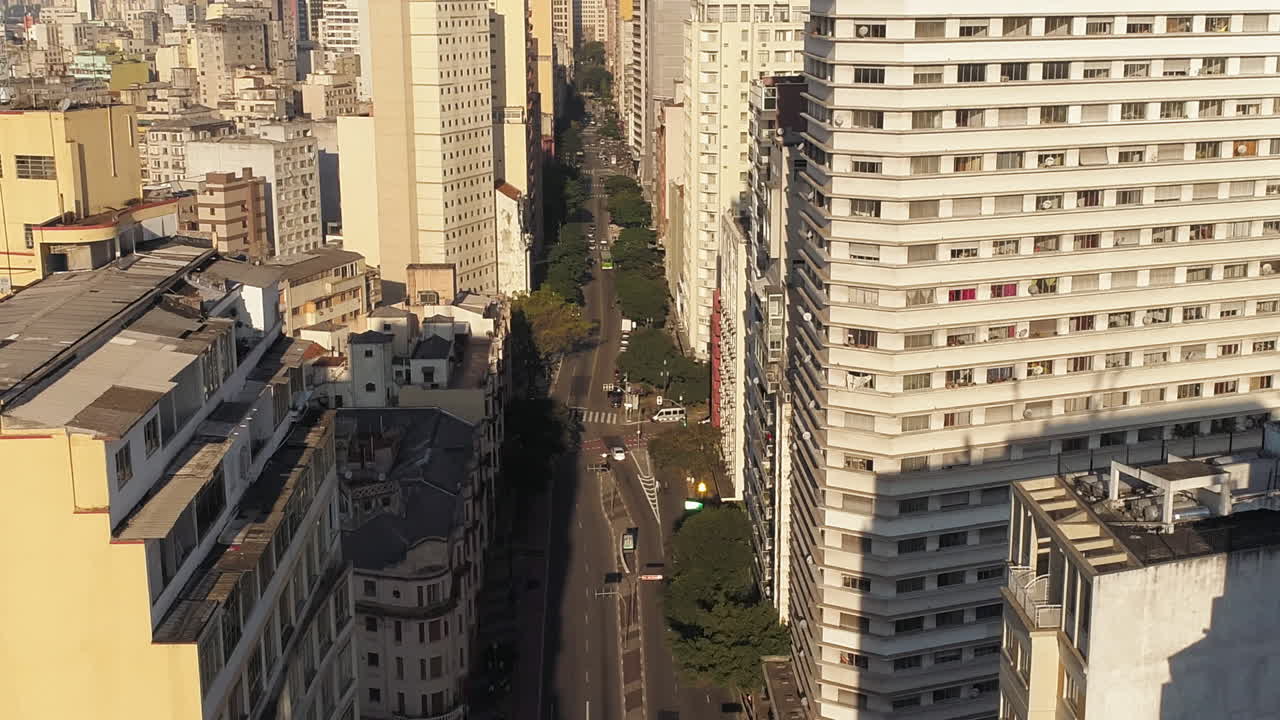 Aerial view to Sao Paulo downtown, Brazil