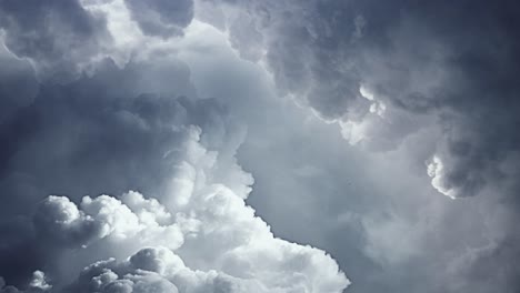 dark clouds in the sky and flashes of lightning before the storm, thunderstorm 4k