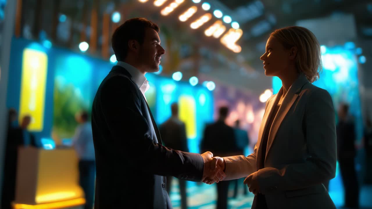 Business Handshake at a Convention