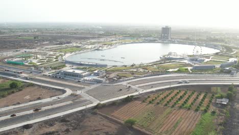 big rajkots atal lake is visible where the garden is also located