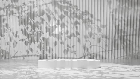 un escenario minimalista blanco abstracto