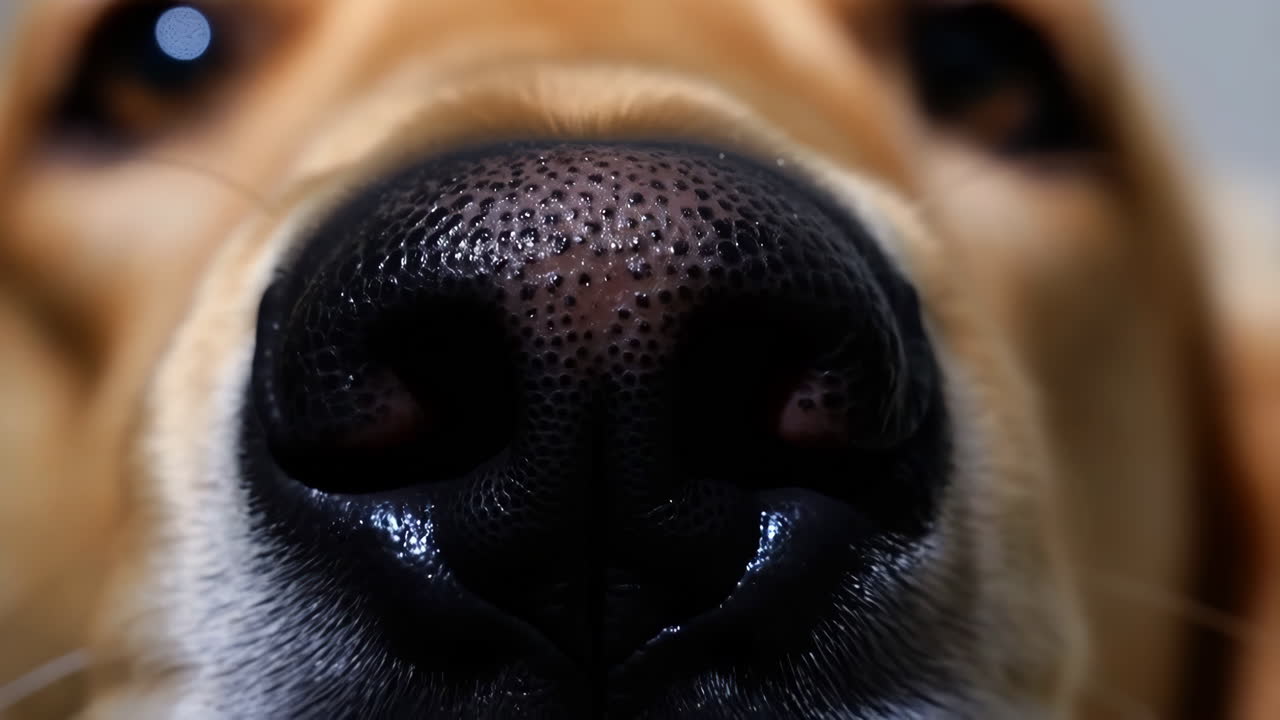 Close-up of a dog's wet nose