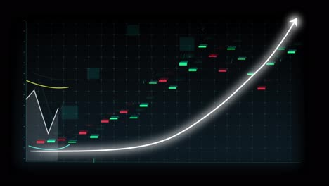 business growth concept in allusive graph chart showing marketing sales profit