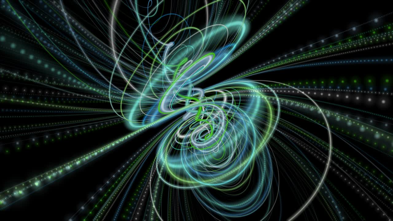 футуристическая анимация с объектом частиц в замедленном движении, 4096x2304 петля 4k