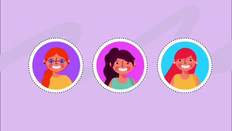 las chicas jóvenes son las mejores amigas de los personajes.