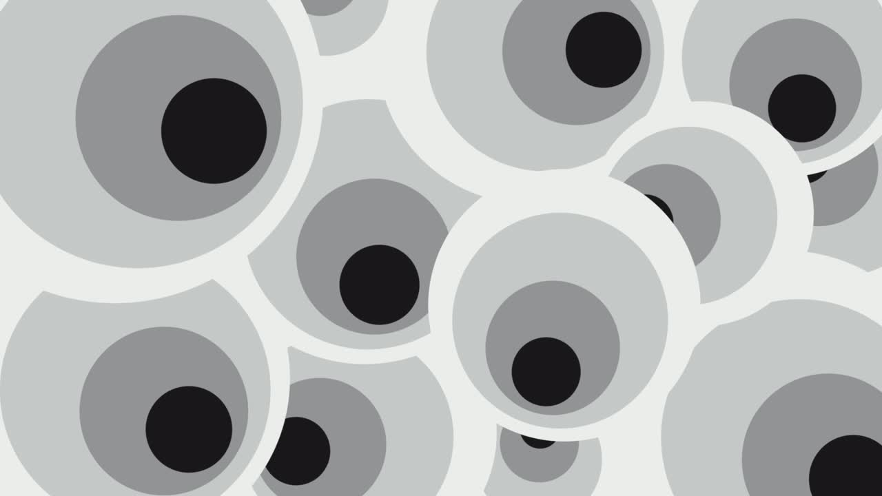 Animated background with circles. Geometric illustration in circular motion