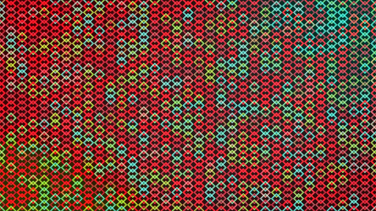 배경에서 애니메이션. 추상적인 배경. 다채로운 형태의 스프라이트