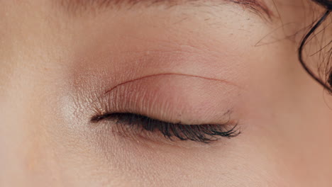 close-up of a woman's eye