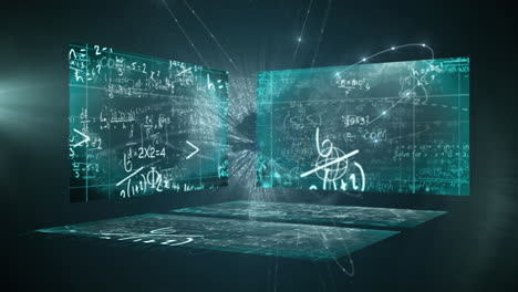 animation of math equations during coronavirus covid19 pandemic