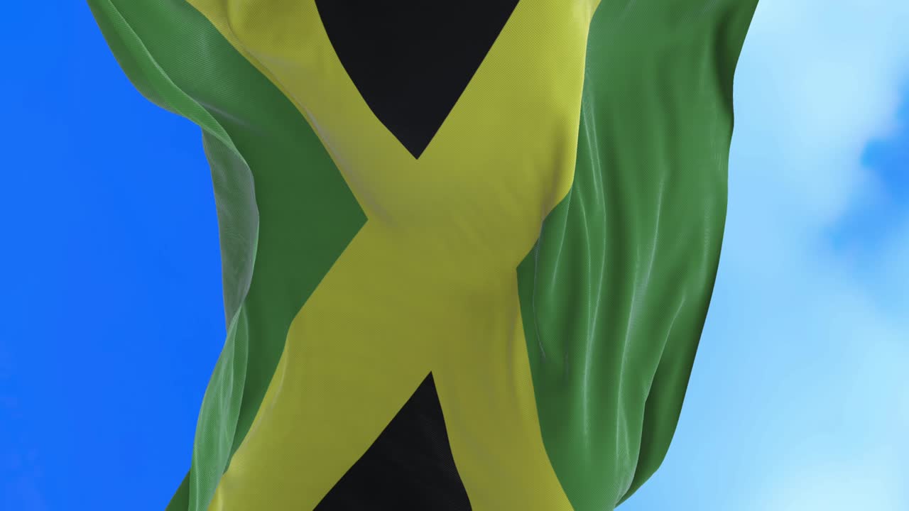 Loop continuo della bandiera giamaicana