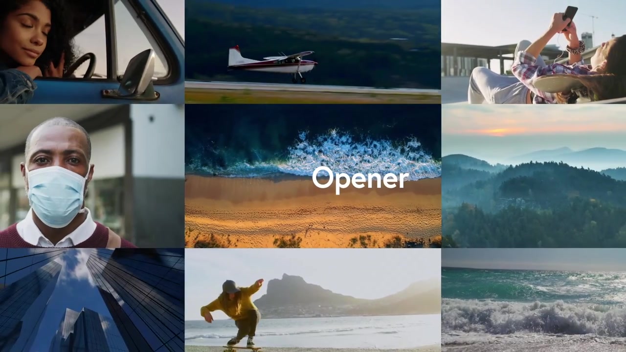 Slideshow Video Dinamico con Scene di Viaggio e Lifestyle Variegate