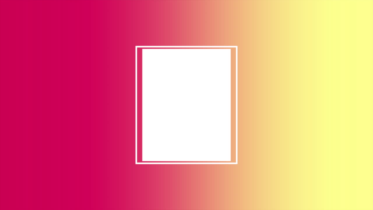 빨간색과 노란색 그라데이션의 흰색 사각형