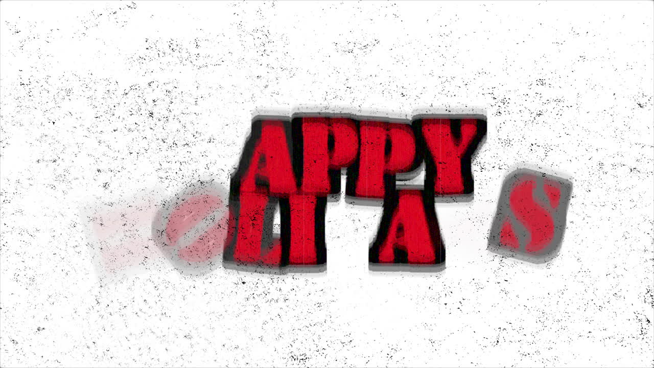 Vibrant red and white holiday greeting – Happy Holidays