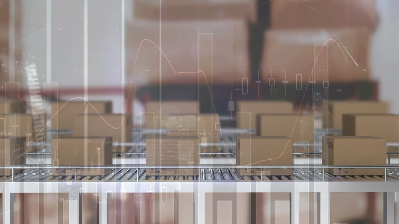 컨베이어 벨트에 있는 여러 배달 상자에 대한 통계 데이터 처리