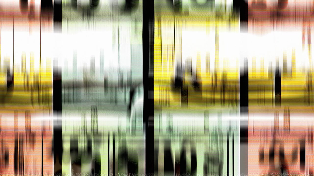 Abstract Digital Glitch Effect with Distorted Text and Colors