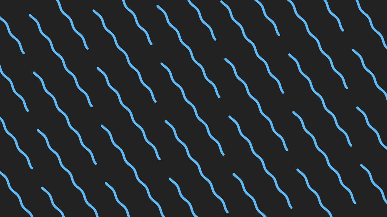 elegante línea azul con patrón sin costuras sobre fondo negro