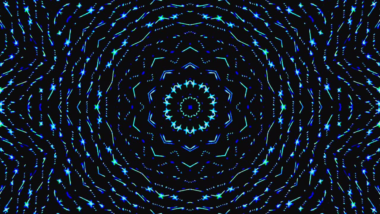 luz abstracta brillante que gobierna el color azul, caleidoscopio