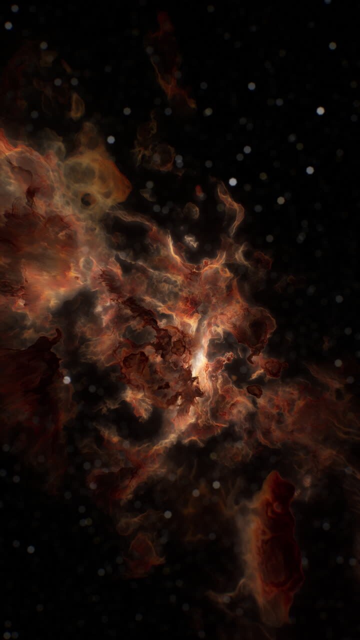 Nebulosa di fuoco nello spazio profondo